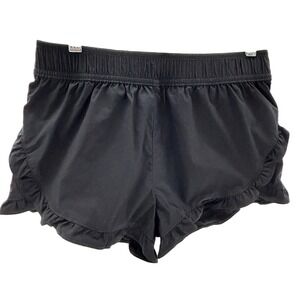 Crewcuts Girls Ruffle Active Shorts | Size 14 | Black | Excellent Pre-owned